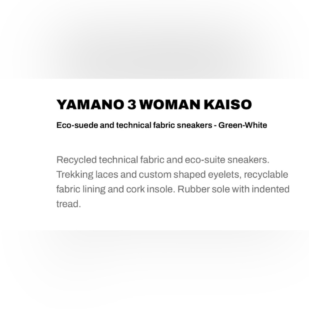 NWT Flower Mountain YAMANO 3 WOMAN KAISO - Eco-suede technical fabric Sneaker - Picture 6 of 15